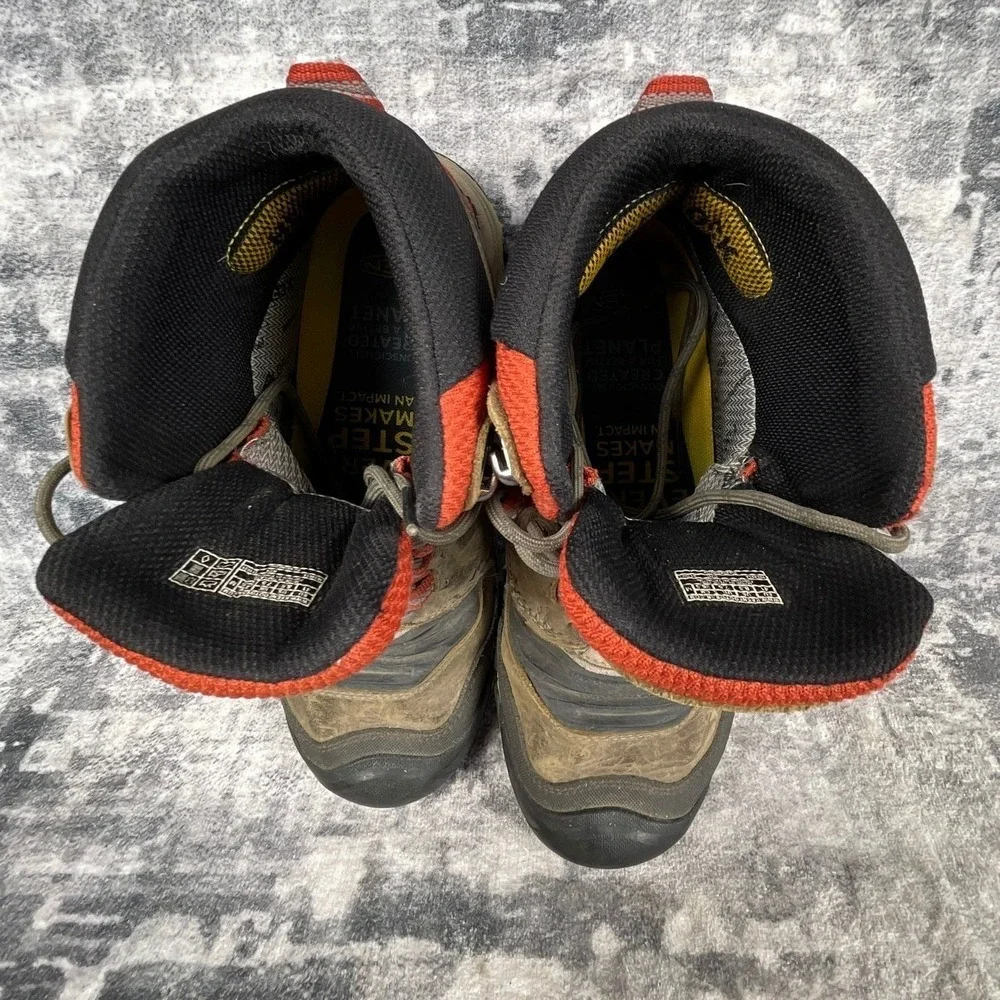 Keen Ridge Flex Mid Waterproof Hiking Boot Men's 8.5 Brown Orange Gorpcore